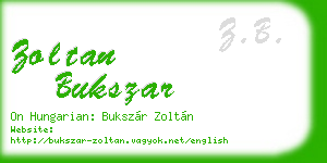 zoltan bukszar business card