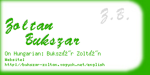 zoltan bukszar business card